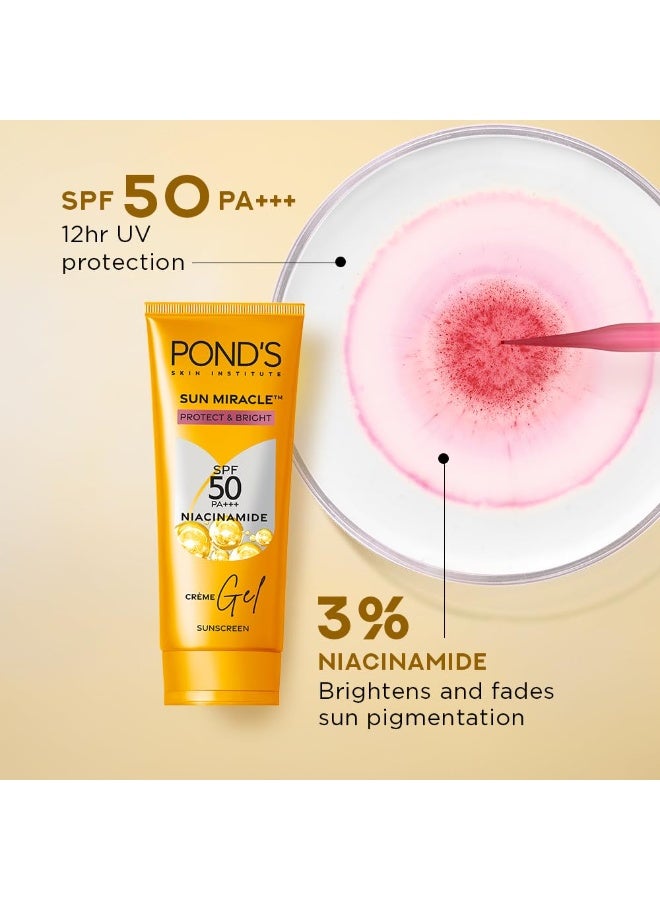PONDS POND'S sun miracle sunscreen prevent and fade dark patches with the power of SPF 50 and NIACINAMIDE 100g - Image 2
